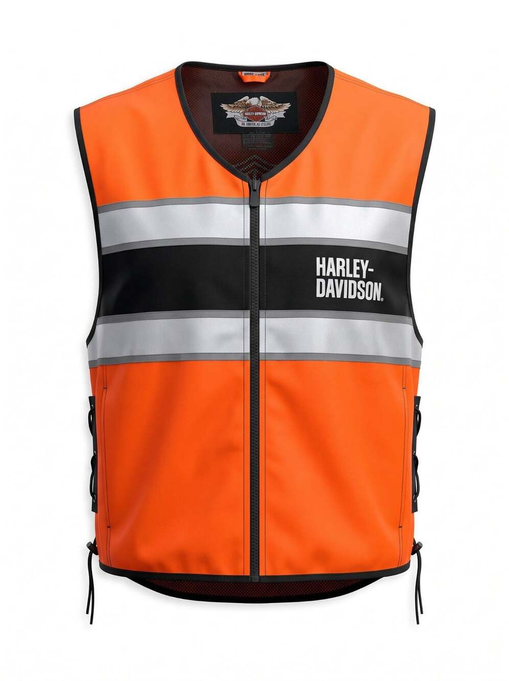 Harley-Davidson Orange Hi-Vis Reflective Safety Vest